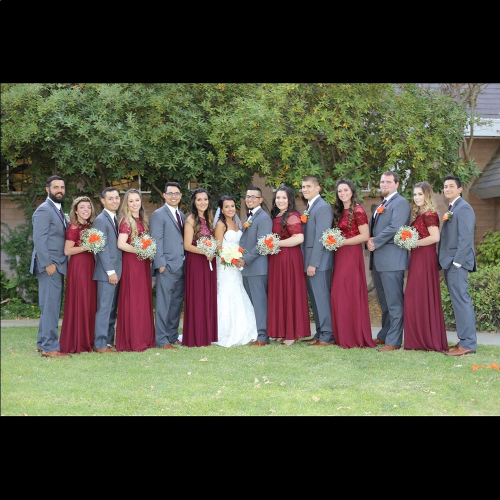 Formal burgundy dress